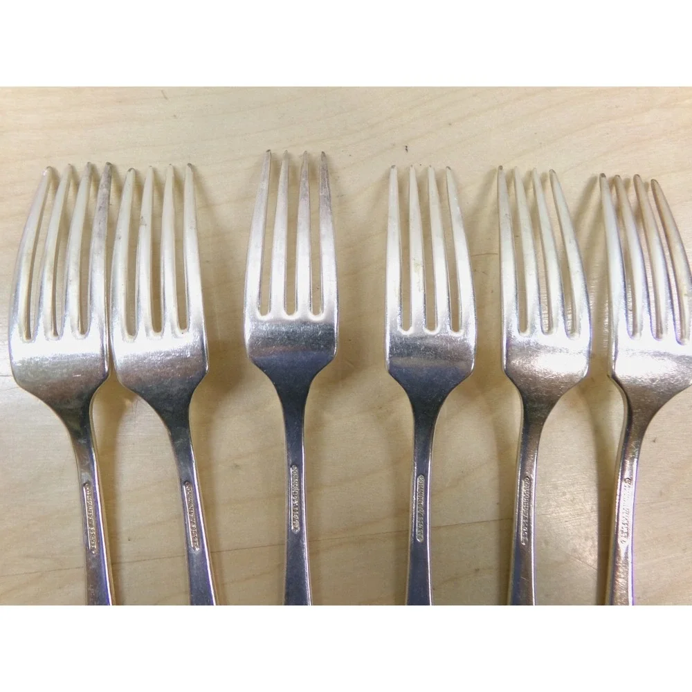 Oneida Community‎ Plate Patrician 1914 Flatware 6 Dinner Forks Silverplate